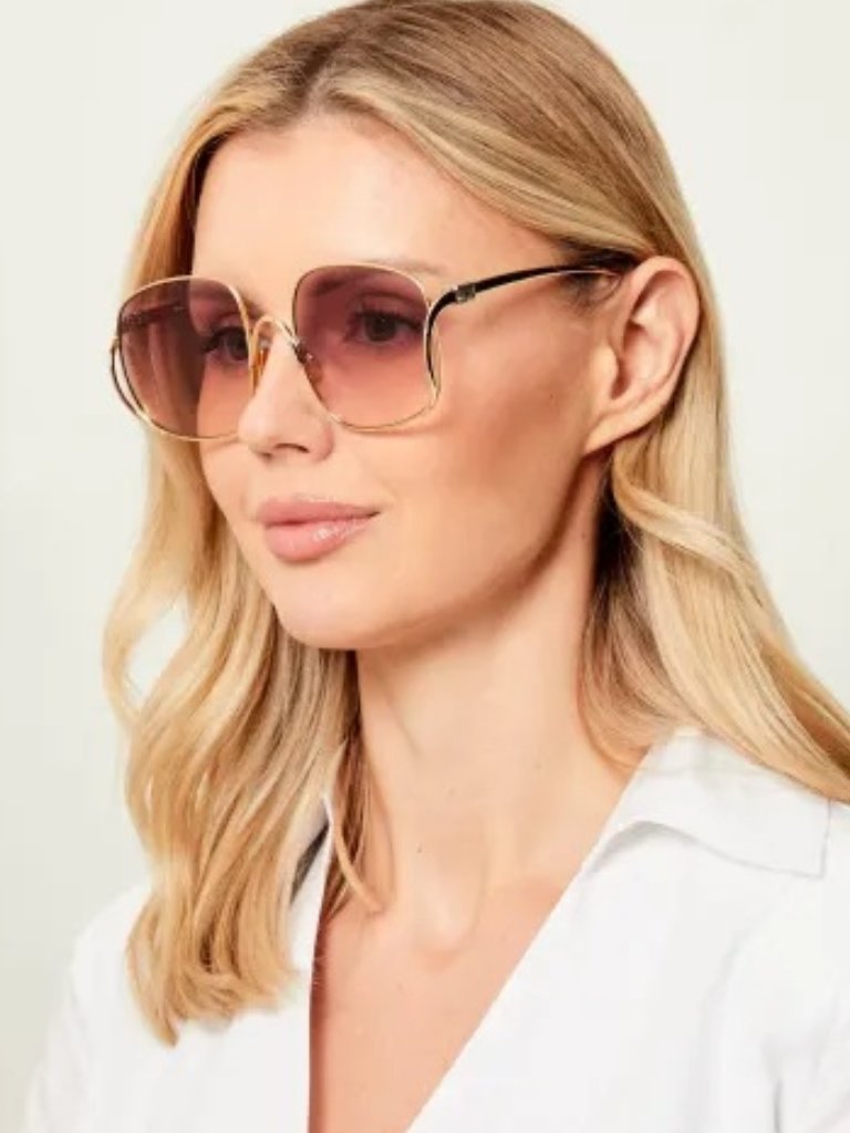 New Miu Miu Sunglasses Mua57s 5ak40s Women Gold/Pink Mu A57s, Smu A57 Eyewear